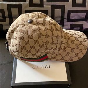 Original GG canvas baseball hat with web